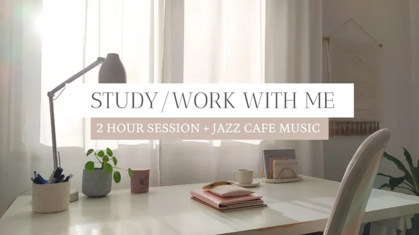 2 HOUR STUDY / WORK WITH ME | Jazz Caf&eacute; Music | 50/10 Pomodoro